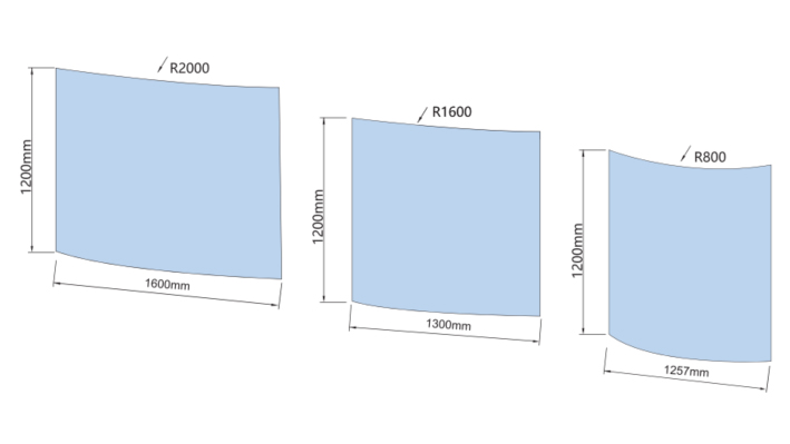 12mm Curved Glass Panel