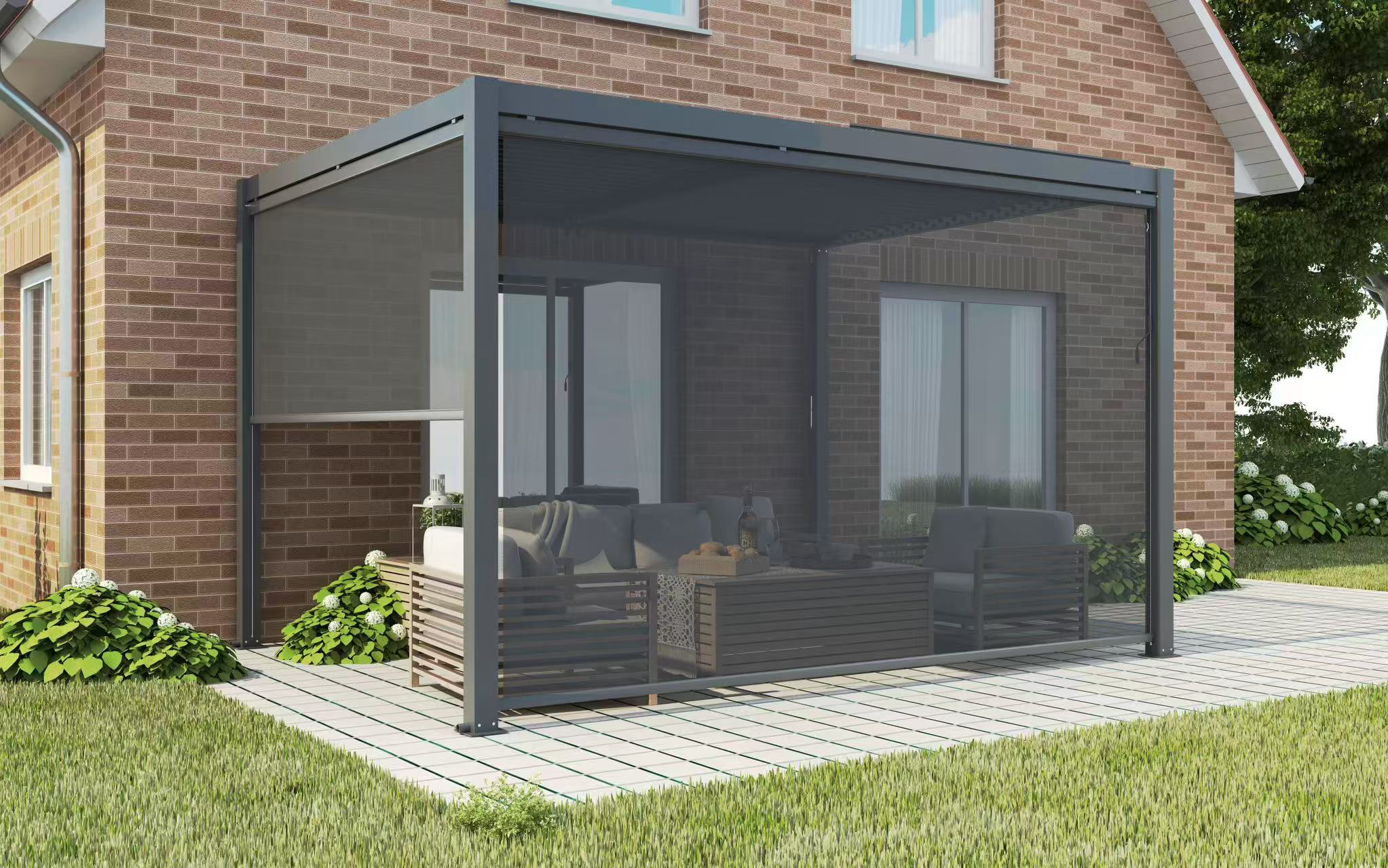 147 Series Louvered Pergola - Main View